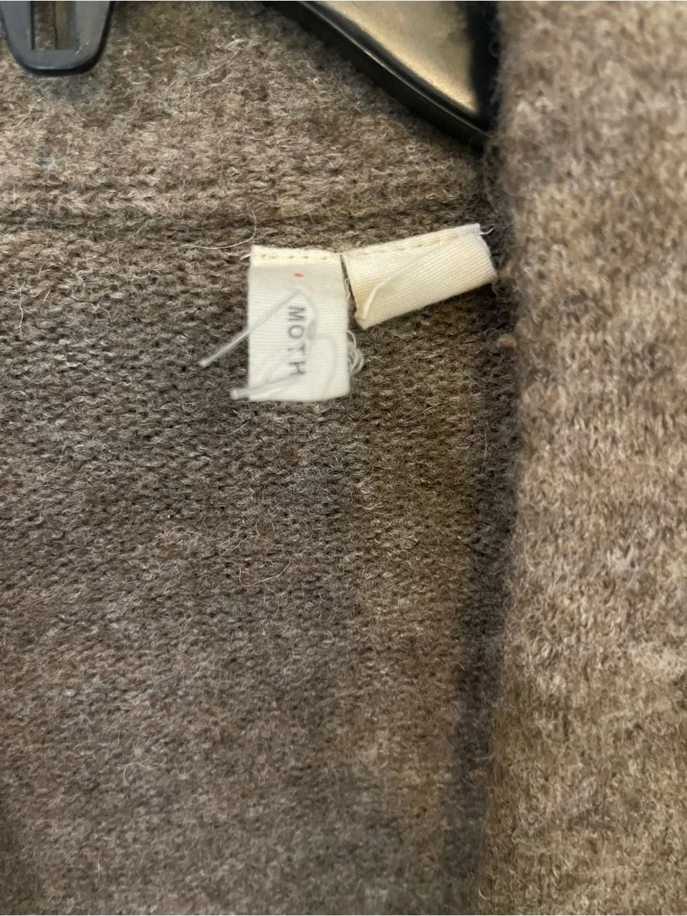 Anthropologie Moth Gray Wrap Cardigan with Tie Belt - Picture 2 of 6